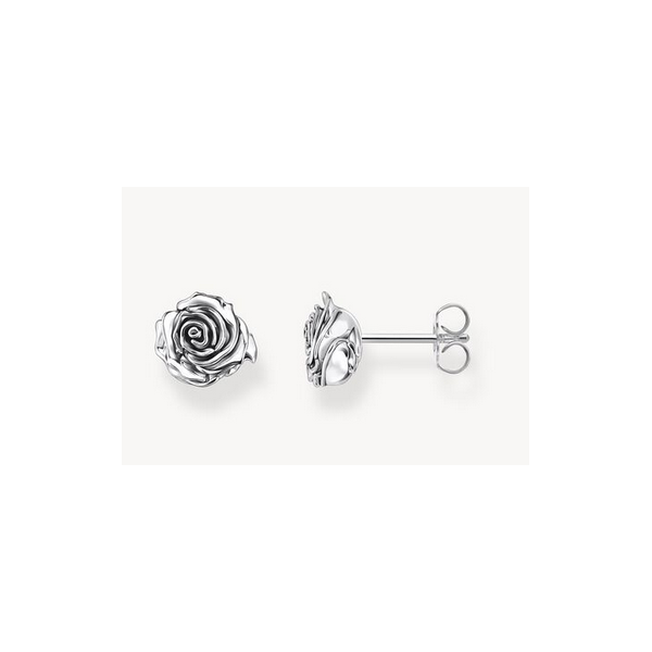 Pendientes Thomas Sabo Mujer Midnight Rose Plata De Ley Ref: H2323-637-21