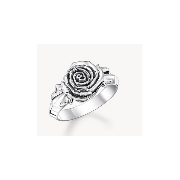 Anillo Thomas Sabo Mujer Midnight Rose Plata De Ley Ref: TR2487-637-21-54