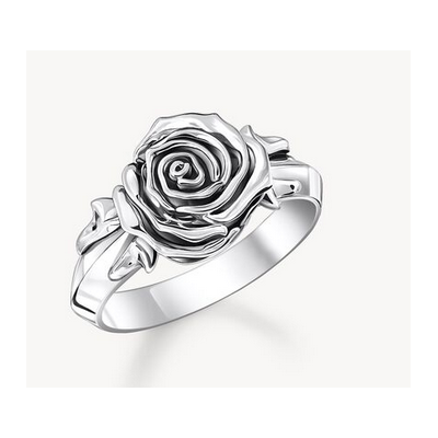Anillo Thomas Sabo Mujer Midnight Rose Plata De Ley Ref: TR2487-637-21-56