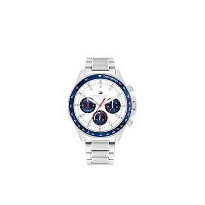 Reloj Tommy Hilfiger Caballero Clark Acero Multifunción Esfera Blanca 44mm Ref: 1792238