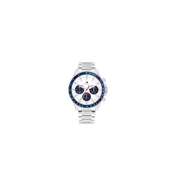 Reloj Tommy Hilfiger Caballero Clark Acero Multifunción Esfera Blanca 44mm Ref: 1792238