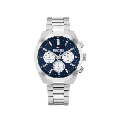Reloj Tommy Hilfiger Caballero Hudson Acero Esfera Azul Multifunción 40mm Ref: 1710722