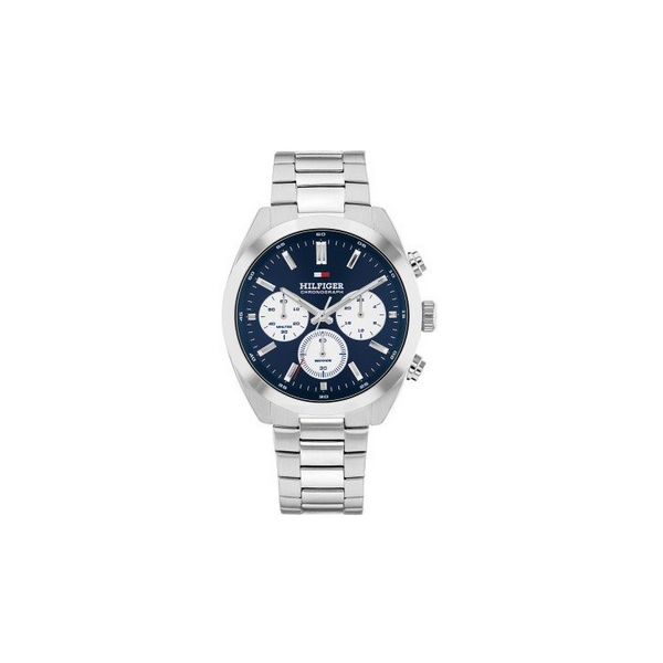 Reloj Tommy Hilfiger Caballero Hudson Acero Esfera Azul Multifunción 40mm Ref: 1710722
