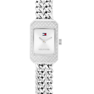 Reloj Tommy Hilfiger Mujer Sarah Acero Tipo Brazalete Doble Cadena 16mm Ref: 1782841