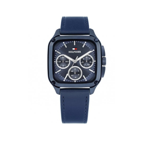 Reloj Tommy Hilfiger Caballero Herald Piel Azul, Ip Azul y Esfera Azul Multifunción 39mm Ref: 1792219