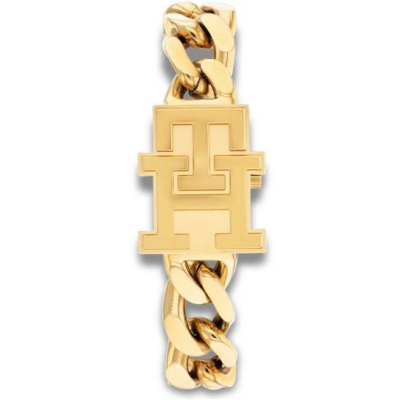 Reloj Tommy Hilfiger Mujer TH85 Tipo Pulsera Eslabones IP Dorado Emblema TH 21mm Ref: 1782823