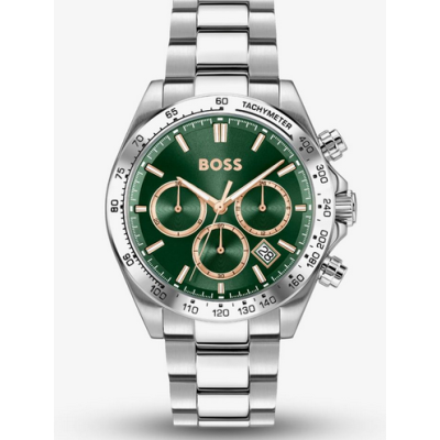 Reloj Boss Caballero Hero 2.0 Chronograph Acero Esfera Verde 43mm Ref: 1514268