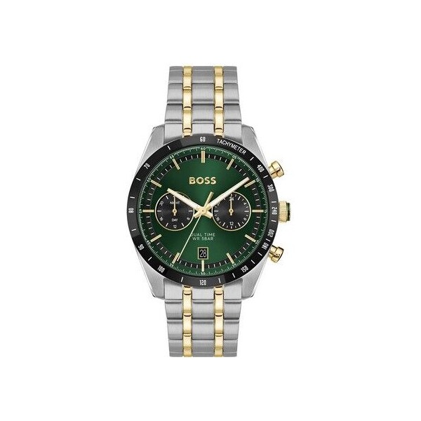 Reloj Boss Caballero Tourmaster Cuarzo Acero Con Doble Uso Horario, Fecha y Esfera 24 horas 41mm Ref: 1514287