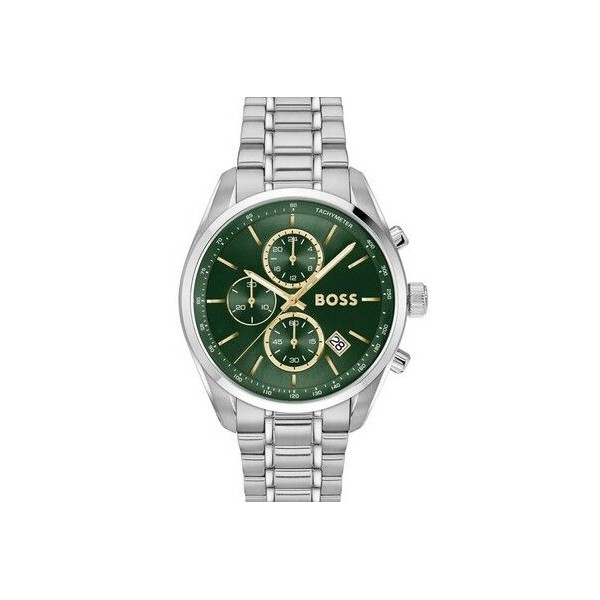 Reloj Boss Caballero Grand Prix Acero Esfera Verde Cronógrafo 44mm Ref: 1514266