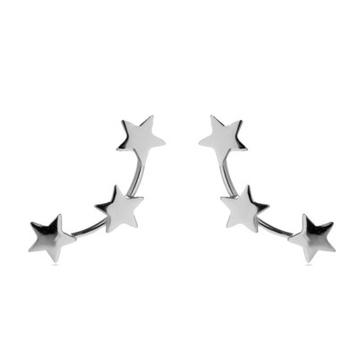 Pendientes Luxenter Essential Estrellas Plata De Ley Acabados En Rodio Ref: EZ07099900