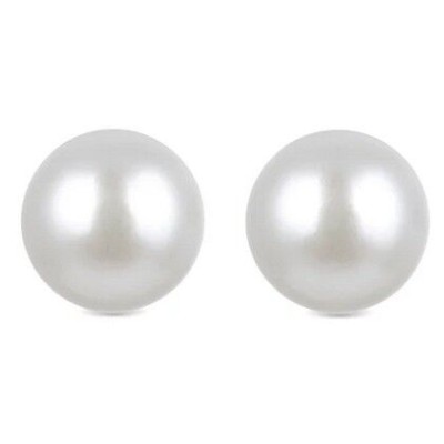 Pendientes Luxenter de Plata de Ley 925 con Perla Blanca acabados en oro amarillo 18K - Básico Ref: EV066Y11400