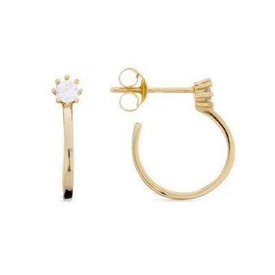 Pendientes Luxenter de Plata de Ley 925 con Circonita Brillante acabados en oro amarillo 18K - Nazta Ref: EH899Y0000