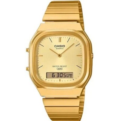 Reloj Casio Hombre  Acero Dorado Analógico-Digital Ref: AQ-240EG-9A