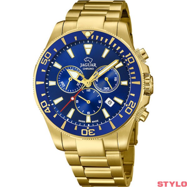 Reloj Jaguar Caballero Executive Pionnier Azul Suizo Cronógrafo 43.5mm Ref: J864/2