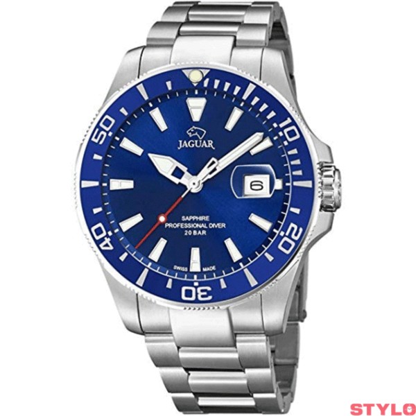 Reloj Jaguar Caballero Pro Driver Azul Suizo Acero 43.5mm Ref: J860/C