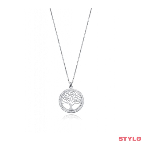Collar Viceroy Chic Popular Acero Medallón Arbol De La Vida Calado 28mm Largo 60cms y 5cms De Extensión Ref: 75130C01000