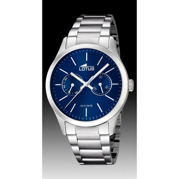 Reloj Lotus Caballero Minimalist Multifunción Acero Esfera Azul 42mm Ref: 15954/5