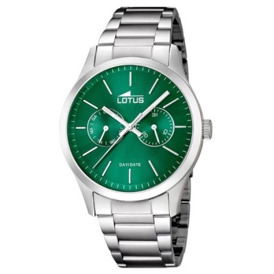 Reloj Lotus Caballero Minimalist Multifunción Acero Esfera Verde 42mm Ref: 15954/E