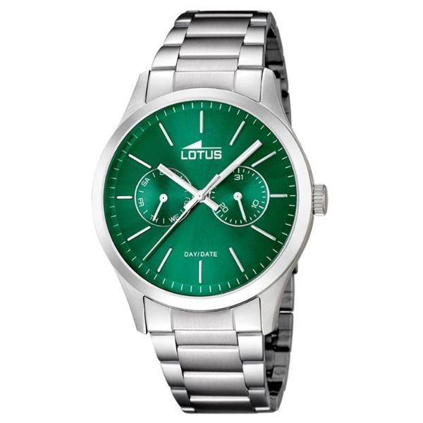 Reloj Lotus Caballero Minimalist Multifunción Acero Esfera Verde 42mm Ref: 15954/E