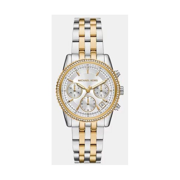 Reloj Michel Kors De Mujer Ritz  Cronógrafo Acero Bicolor Ref: MK7532