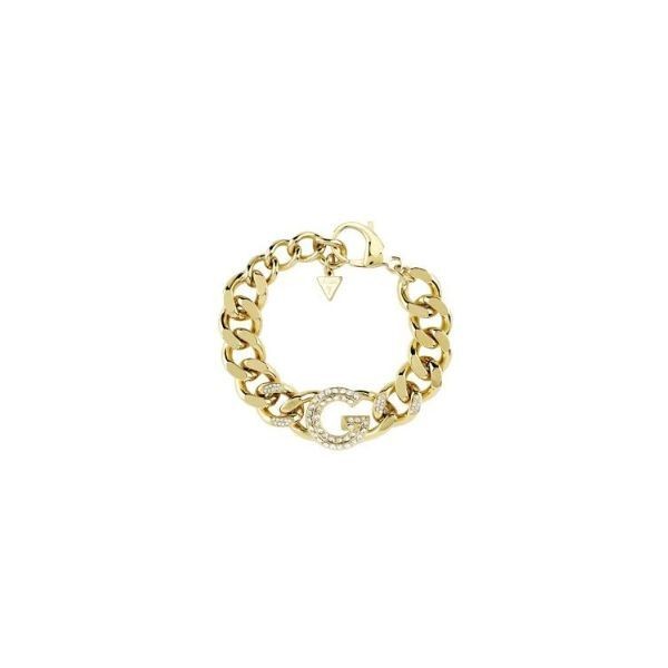 Pulsera Guess Mujer G Crystal Acero Baño Oro Con Circonitas Ref: JUBB05433JWYGS