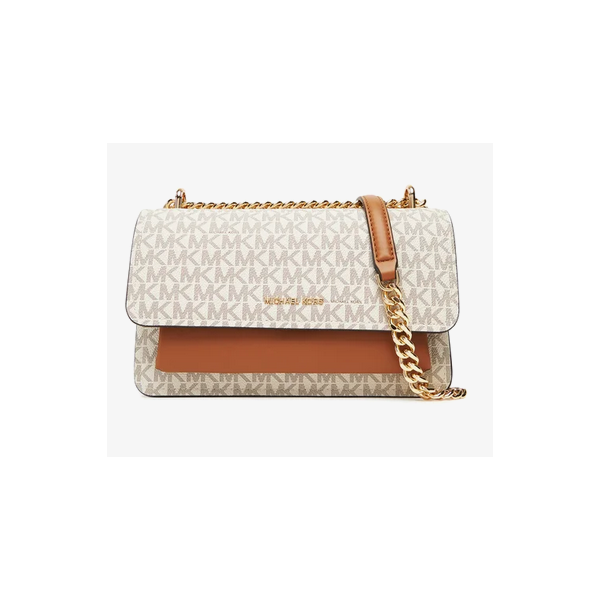 Bolso Michael Kors Claire Shoulder Bag Con Logotipo Marfil/Bellota Ref: 30R5GC7L3B VANILLA/ACORN