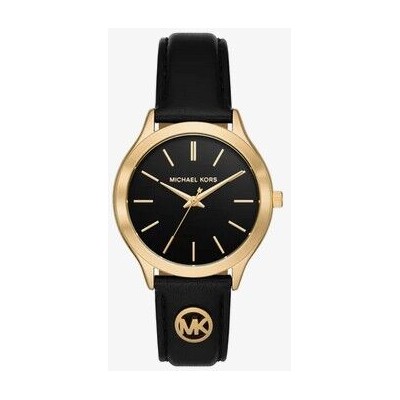 Reloj  Michael Kors Slim Runway Piel Negro Esfera Negro Ref:MK7553