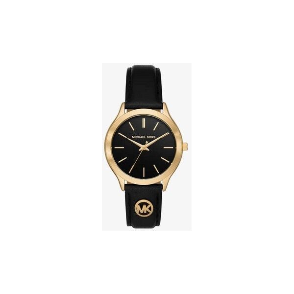Reloj  Michael Kors Slim Runway Piel Negro Esfera Negro Ref:MK7553