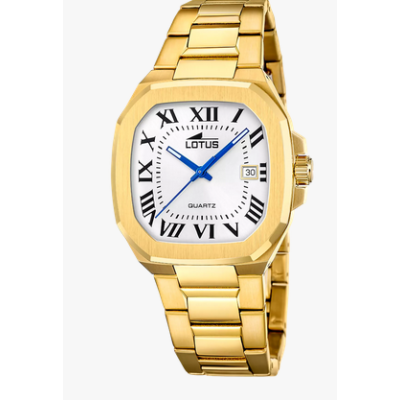 Reloj Lotus Square Series Caballero Acero Dorado 40mm Ref: 19049/1