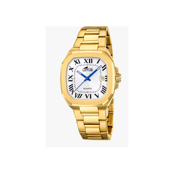 Reloj Lotus Square Series Caballero Acero Dorado 40mm Ref: 19049/1