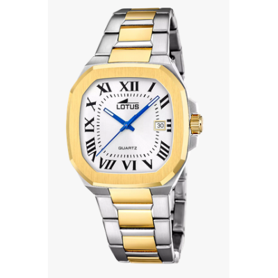 Reloj Lotus Square Series Caballero Bicolor Acero/Dorado 40mm Ref: 19048/1