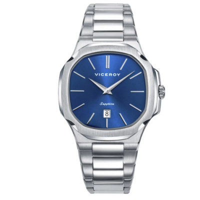 Reloj Viceroy Caballero Colección Laura Escanes Acero Esfera Azul Cristal Zafiro 41mm Ref: 45111-37