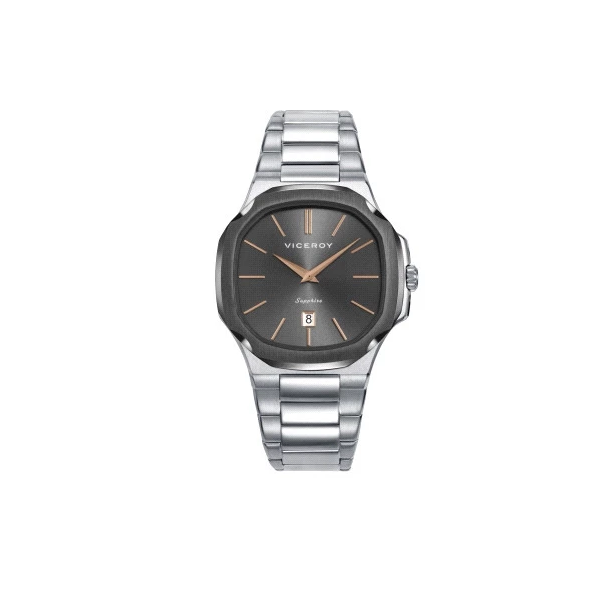 Reloj Viceroy Caballero Colección Laura Escanes Acero Esfera Gris Cristal Zafiro 41mm Ref: 45111-17