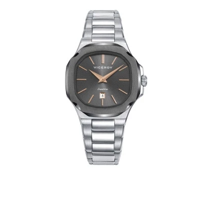 Reloj Viceroy Mujer Colección Laura Escanes Acero Esfera Gris Cristal Zafiro 32mm Ref: 45110-17