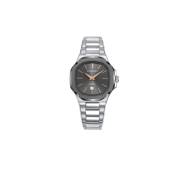 Reloj Viceroy Mujer Colección Laura Escanes Acero Esfera Gris Cristal Zafiro 32mm Ref: 45110-17