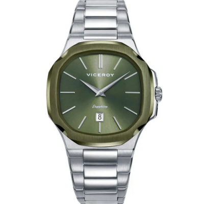 Reloj Viceroy Caballero Colección Laura Escanes Acero Esfera Verde IP Verde Cristal Zafiro 41mm Ref: 45111-67