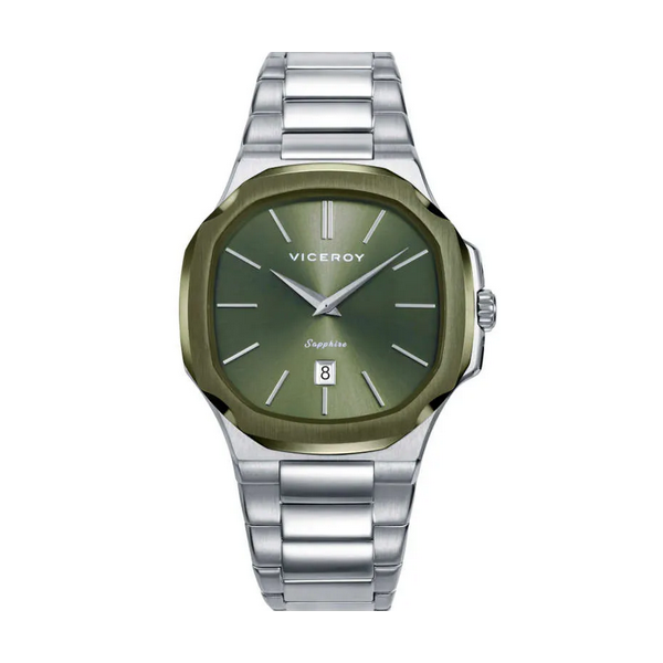 Reloj Viceroy Caballero Colección Laura Escanes Acero Esfera Verde IP Verde Cristal Zafiro 41mm Ref: 45111-67