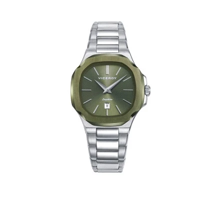 Reloj Viceroy Mujer Colección Laura Escanes Acero Esfera Verde IP Verde Cristal Zafiro 32mm Ref: 45110-6717