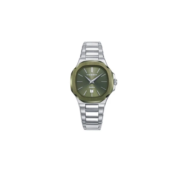Reloj Viceroy Mujer Colección Laura Escanes Acero Esfera Verde IP Verde Cristal Zafiro 32mm Ref: 45110-6717