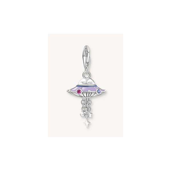Charm Thomas Sabo Ovni Plata Ennegrecida Con Piedras De Colores Y Esmalte En Frío Ref: 2045-691-7