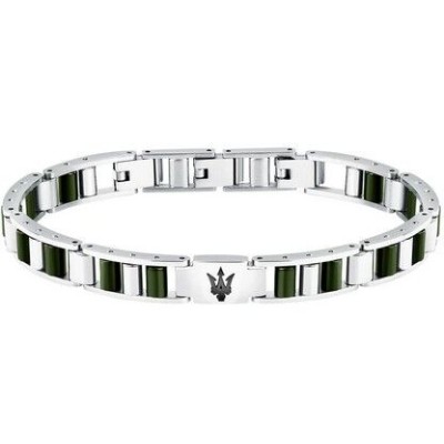 Pulsera Maserati Gioelli Caballero Acero y Cerámica Verde  Ref: JM225ATZ56