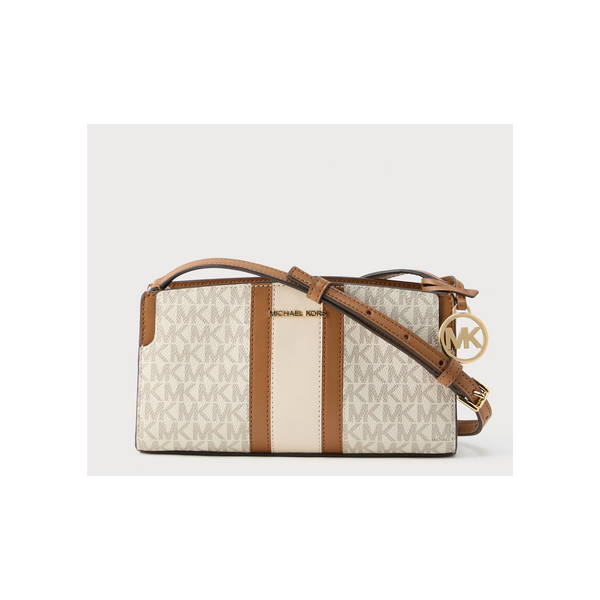 Bolso Michael Kors Mujer Becca Bandolera Con Logotipo Vanilla/Acorn Ref: 32R6GQ6C1B VANILLA/ACORN