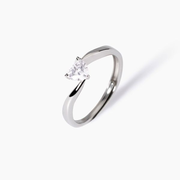 Anillo Mabina Mujer Beato Tra Le Donne Plata De Ley Con Corazón Circonita Blanca Ref: 523429