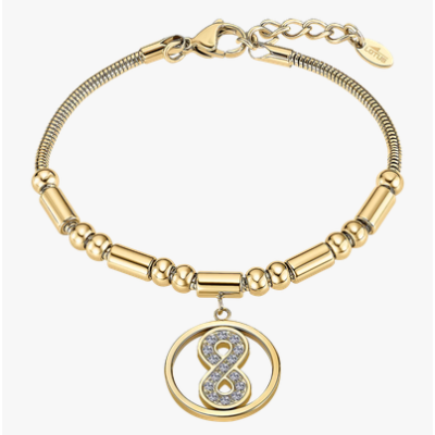 Pulsera Lotus Style Mujer Millennial Infinito Acero Inoxidable Dorado Ref: LS2464-2/2