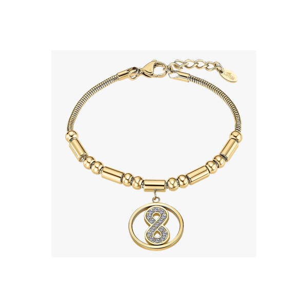 Pulsera Lotus Style Mujer Millennial Infinito Acero Inoxidable Dorado Ref: LS2464-2/2