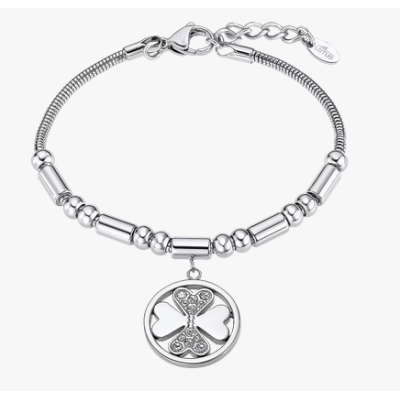 Pulsera Lotus Style Mujer Millennial Trébol Acero Inoxidable Ref: LS2467-2/1