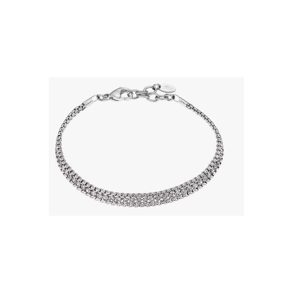 Pulsera Lotus Style Mujer Old Money Acero Inoxidable Con Circonitas Ref:  LS2568-2/1