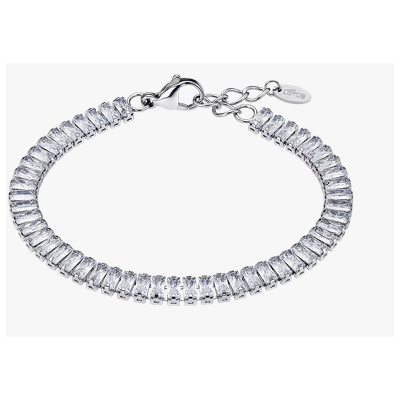 Pulsera Lotus Style Mujer Old Money Acero Inoxidable Circonitas Baguettes Ref: LS2570-2/1