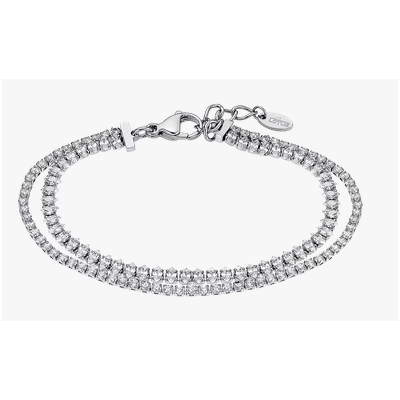 Pulsera Lotus Style Mujer Old Money Acero Inoxidable Con Circonitas Ref: LS2574-2/1