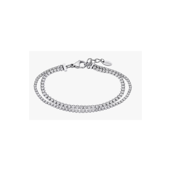 Pulsera Lotus Style Mujer Old Money Acero Inoxidable Con Circonitas Ref: LS2574-2/1